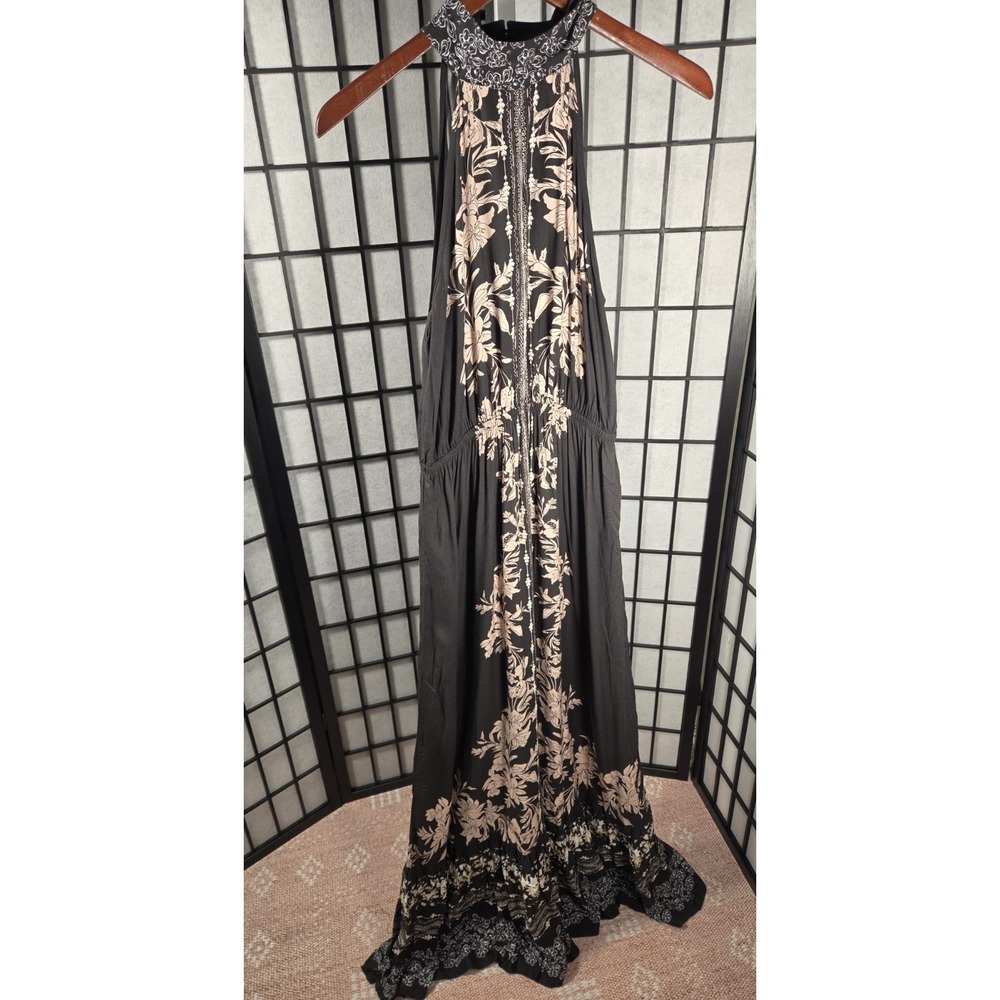 Venus Size 10 Boho Hippie Romance High Neck Sleeveless Maxi Dress
